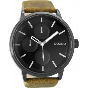 Ρολόι OOZOO C9428 Timepieces με Καφέ Δερμάτινο Λουράκι