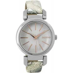 Ρολόι OOZOO C9486 Timepieces με Λευκό Δερμάτινο Λουράκι