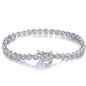 Βραχιόλι  Ριβιέρα  Jooliete BRSB143.3/1  3mm πέτρα από ασήμι 925 και πέτρες ζιργκόν 16,5cm.