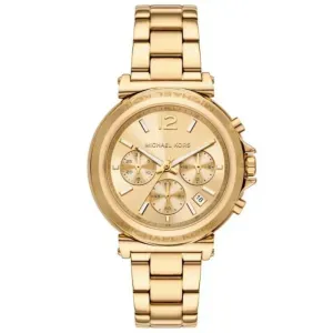 Γυναικείο ρολόι Michael Kors MK7493 Maren από ανοξείδωτο ατσάλι με χρυσό καντράν και χρυσό μπρασελέ.