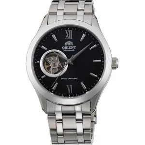 Ανδρικό ρολόι Orient TAG03001B Contemporary Automatic από ανοξείδωτο ατσάλι με μαύρο καντράν και ασημί μπρασελέ.