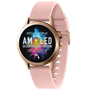 Γυναικείο ρολόι Reflex Active RA31-2196 Smartwatch με ροζ καουτσούκ λουράκι.