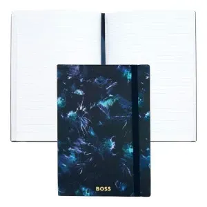 Σημειωματάριο Α5 HUGO BOSS HNH418NL Tie-dye Flower Navy Lined