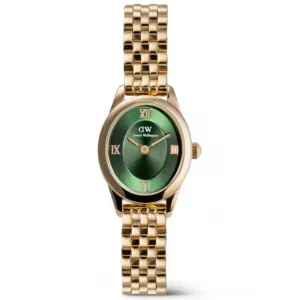 Γυναικείο ρολόι DANIEL WELLINGTON DW00100804 Ophelia Mini από ανοξείδωτο ατσάλι με πράσινο καντράν και χρυσό μπρασελέ.