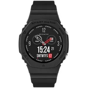 Ρολόι Reflex Active RA26-2180 Smartwatch με μαύρο καουτσούκ λουράκι.