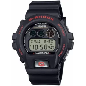 Ανδρικό Ρολόι CASIO DW-6900TR-1ER G-Shock με ψηφιακό καντράν και μαύρο καουτσούκ λουράκι.