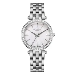 Γυναικείο ρολόι LEE COOPER LC08158.320 με φίλντισι καντράν και ασημί μπρασελέ.