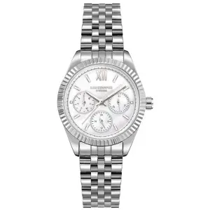 Γυναικείο ρολόι LEE COOPER LC08148.320 με φίλντισι καντράν και ασημί μπρασελέ.