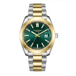 Ανδρικό ρολόι LEE COOPER LC08189.270 με πράσινο καντράν και μπρασελέ.
