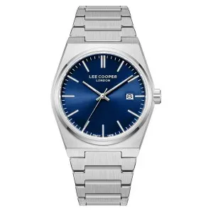 Ανδρικό ρολόι LEE COOPER LC08196.390 με μπλε καντράν και μπρασελέ.