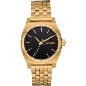 Γυναικείο ρολόι NIXON A1130-5333-00 Time Teller από ανοξείδωτο ατσάλι με μαύρο καντράν και μπρασελέ.