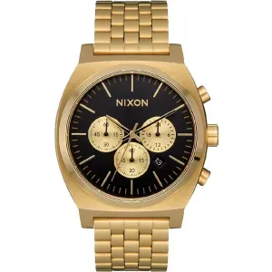 Ρολόι NIXON A972-5333-00 Time Teller από ανοξείδωτο ατσάλι με μαύρο καντράν και μπρασελέ.