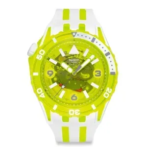 Ρολόι SWATCH SSCU09J100 Egg Yolk με κίτρινο καντράν και κίτρινο καουτσούκ λουράκι.