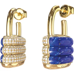 GUESS STEEL GUESS MY SECRET JUBE05412JWYGBLT U Σκουλαρίκια Δίχρωμα Με Πέτρες