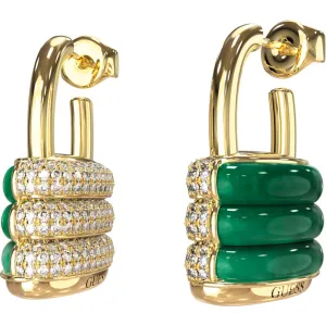 GUESS STEEL GUESS MY SECRET JUBE05412JWYGGNT U Σκουλαρίκια Δίχρωμα Με Πέτρες