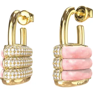 GUESS STEEL GUESS MY SECRET JUBE05412JWYGRST U Σκουλαρίκια Δίχρωμα Με Πέτρες