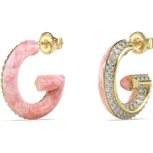 GUESS STEEL G CRYSTAL JUBE05436JWYGRST U Σκουλαρίκια Δίχρωμα Με Πέτρες