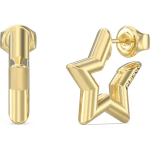 GUESS STEEL ICONIQUE JUBE05539JWYGT U Σκουλαρίκια Χρυσά Αστέρια Με Λογότυπο