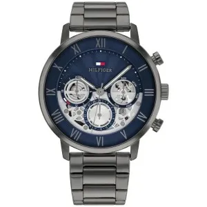 Aνδρικό ρολόι Tommy Hilfiger 1710707 Legend από ανοξείδωτο ατσάλι με μπλε καντράν και μπρασελέ.