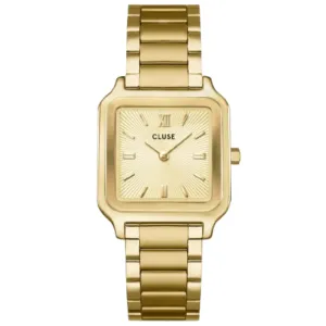 Γυναικείο ρολόι CLUSE CW11911 Gracieuse από ανοξείδωτο ατσάλι με χρυσό καντράν και χρυσό μπρασελέ.