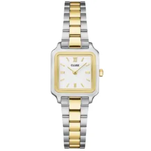 Γυναικείο ρολόι CLUSE CW15501 Gracieuse Petite από ανοξείδωτο ατσάλι με ασημί καντράν και ασημί-χρυσό μπρασελέ.