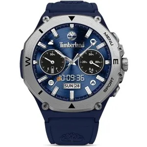 Ανδρικό ρολόι TIMBERLAND TDIGB00898X1 Trail Force S2 SET Smartwatch με καφέ δερμάτινο λουράκι.