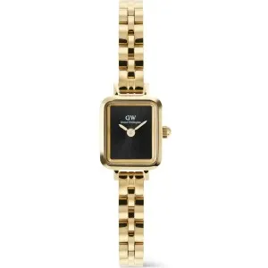 Γυναικείο ρολόι DANIEL WELLINGTON DW00100851 Quadro Mini Arch 3-link από ανοξείδωτο ατσάλι με μαύρο καντράν και μπρασελέ.