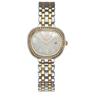 Γυναικείο Ρολόι JCOU JU19085-2 Harp από ανοξείδωτο ατσάλι με φίλντισι καντράν και δίχρωμο μπρασελέ