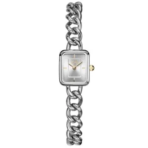 Γυναικείο ρολόι JCOU JU19084-1 Lyra από ανοξείδωτο ατσάλι με ασημί καντράν και ασημί μπρασελέ.