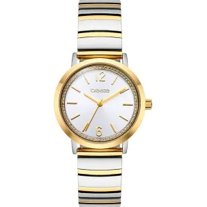 Γυναικείο ρολόι BREEZE 712571.1 Halo από ανοξείδωτο ατσάλι με ασημί καντράν και ασημί-χρυσό μπρασελέ.