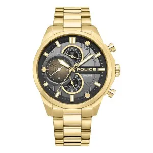 Ρολόι POLICE PEWGK0039208 REACTOR από ανοξείδωτο ατσάλι με μαύρο καντράν και μπρασελέ.