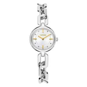 Γυναικείο ρολόι BREEZE 612581.1 Cadena από ανοξείδωτο ατσάλι με λευκό καντράν και ασημί μπρασελέ.