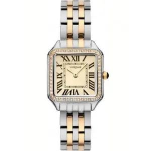 Γυναικείο ρολόι VOGUE 615262 Victoria από ανοξείδωτο ατσάλι με χρυσό καντράν και ασημί-χρυσό μπρασελέ.