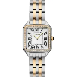 Γυναικείο ρολόι VOGUE 615261 Victoria από ανοξείδωτο ατσάλι με λευκό καντράν και ασημί-χρυσό μπρασελέ.