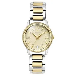 Γυναικείο ρολόι VOGUE 615762 από ανοξείδωτο ατσάλι με χρυσό καντράν και ασημί-χρυσό μπρασελέ.