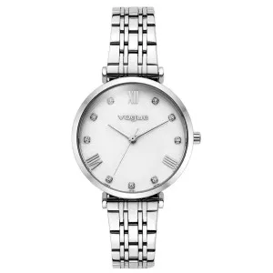 Γυναικείο ρολόι VOGUE 616381 New Bliss από ανοξείδωτο ατσάλι με φίλντισι καντράν και ασημί μπρασελέ.