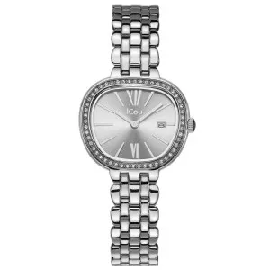 Γυναικείο Ρολόι JCOU JU19085-1 Harp από ανοξείδωτο ατσάλι με ασημί καντράν και μπρασελέ