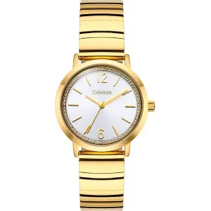 Γυναικείο ρολόι BREEZE 212571.1 Halo από ανοξείδωτο ατσάλι με ασημί καντράν και χρυσό μπρασελέ.