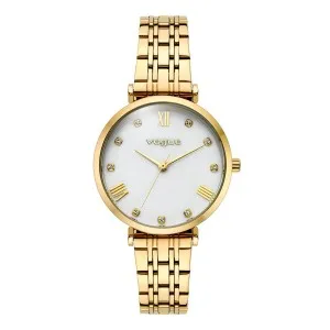 Γυναικείο ρολόι VOGUE 616341 New Bliss από ανοξείδωτο ατσάλι με φίλντισι καντράν και χρυσό μπρασελέ.