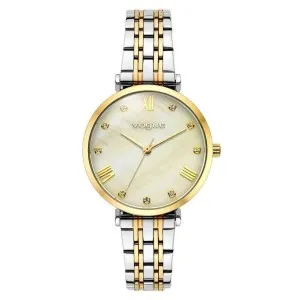 Γυναικείο ρολόι VOGUE 616363 New Bliss από ανοξείδωτο ατσάλι με χρυσό φίλντισι καντράν και ασημί-χρυσό μπρασελέ.