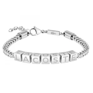 Ανδρικό βραχιόλι Lacoste 2040521 από ανοξείδωτο ατσάλι.