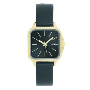 Γυναικείο ρολόι OOZOO C11614 Timepieces με πράσινο καντράν και πράσινο δερμάτινο λουράκι.