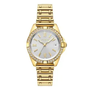 Γυναικείο ρολόι VOGUE 615841 Liz Mini από ανξοείδωτο ατσάλι με ασημί καντράν και χρυσό μπρασελέ.