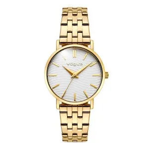 Γυναικείο ρολόι VOGUE 616142 Nicole από ανοξείδωτο ατσάλι με ασημί καντράν και χρυσό μπρασελέ.