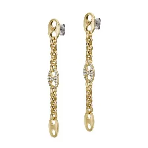 Γυναικεία σκουλαρίκια Emporio Armani EGS3272710 Eagle Logo από επιχρυσωμένο ορείχαλκο.