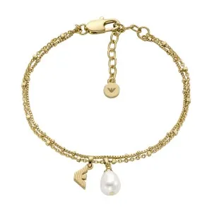 Γυναικείο βραχιόλι Emporio Armani EGS3274710 Eagle Logo από επιχρυσωμένο ορείχαλκο.