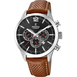 Ρολόι FESTINA Chronograph Brown Leather Strap F20542 6