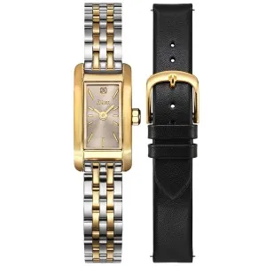 Γυναικείο Ρολόι JCOU JU19086-3 Ariadne από ανοξείδωτο ατσάλι με χρυσό καντράν και δίχρωμο μπρασελέ