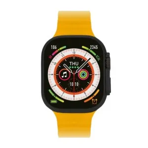 Ρολόι THORTON Geni Smartwatch 9401315 με κίτρινο λουράκι από σιλικόνη.