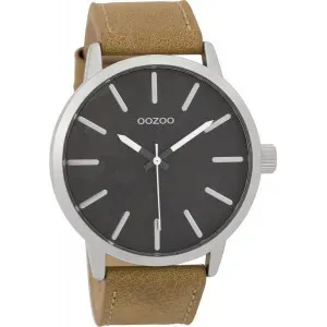 Ρολόι OOZOO C9600 Timepieces με Καφέ Δερμάτινο Λουράκι